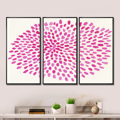 " Pink Burst " 3 - Pieces
