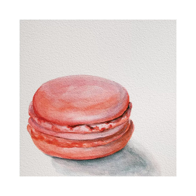 Raspberry Macaron by Jennifer Redstreake - Wrapped Canvas Print, 45.72cm H x 45.72cm W x 1.905cm D