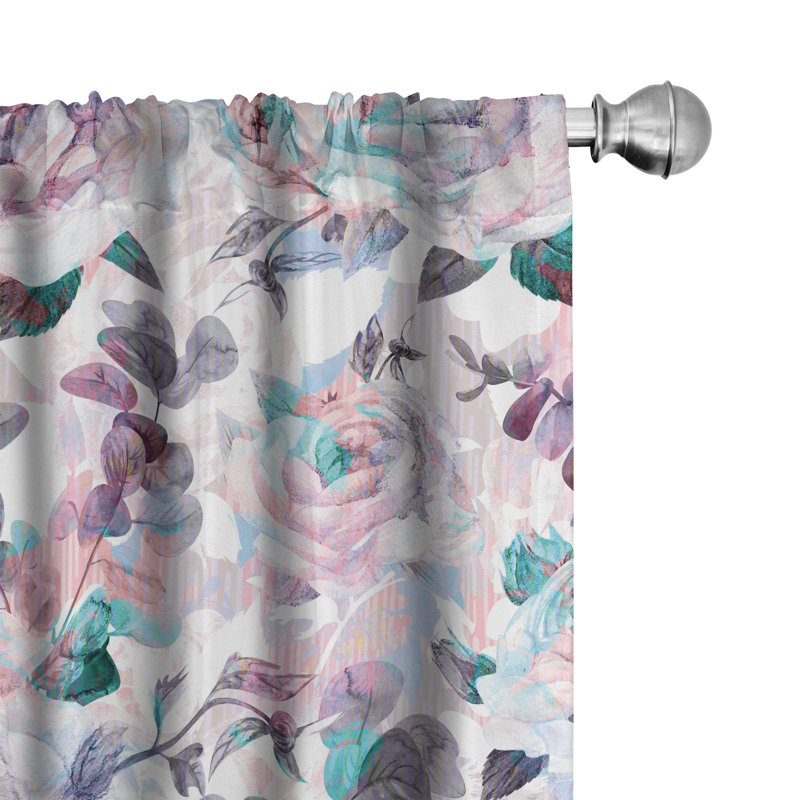 Ferin Semi Sheer Curtain Pair, 28" W x 63" L