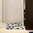 Ottohome Non-Slip Checkered Area Rug For Living Room, Hallway, Black/Gray/White-752566535
