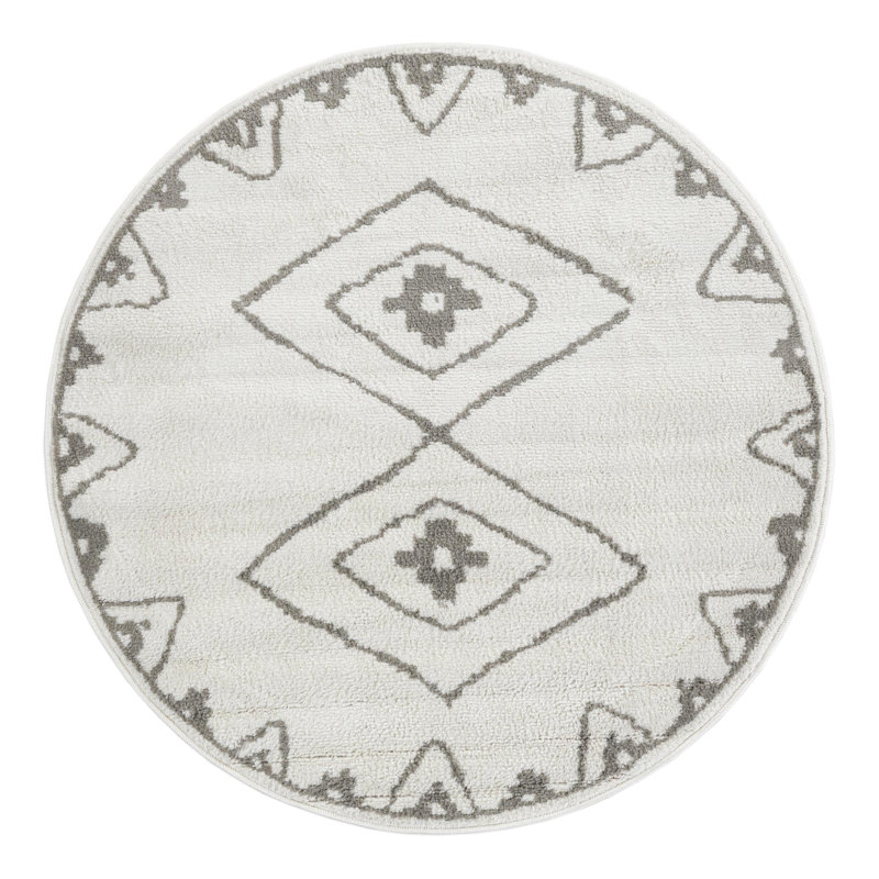 Latitude Run® Vefsna Nikolis Rug Ivory, Round 4'1"