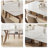 6 - Person Tan  Rectangular Solid Wood Sintered Stone Tabletop Dining Table Set-617245023