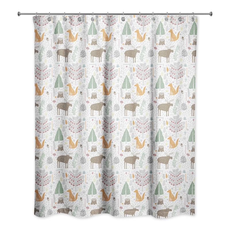 Rideau de douche simple en polyester Darri