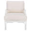Élégant fauteuil club Twilley Chinoiserie - Structure d'inspiration bambou blanche avec coussin moelleux en mélange de coton-1541683801