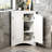 White Triangle Cabinet With Adjustable Interior Shelves - Ideal For Home Floor Efficient Storage-994137309