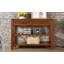 Console de style Mid-Century avec 2 tiroirs de rangement et 2 tablettes à niveaux-129228988