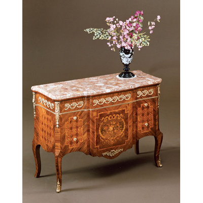 Commode 3 tiroirs l 47 po Louis Louis