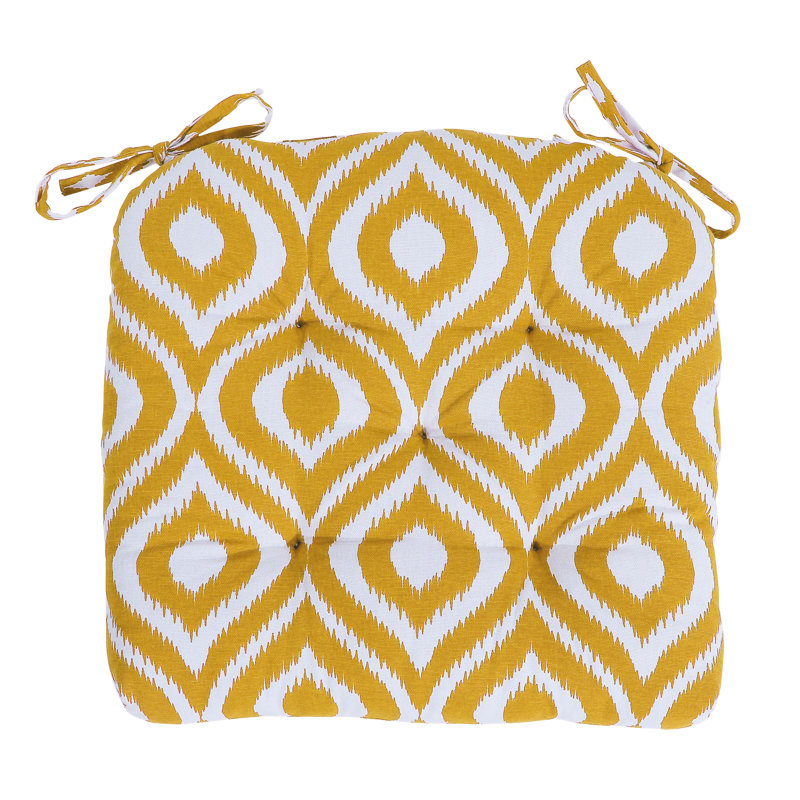 Outdoor 3'' Dining Chair Chair Pad, Mustard