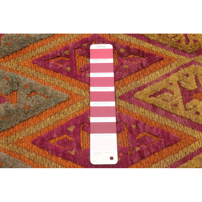 Tapis mauve noué à la main de conception unique 4 pi 11 po x 5 pi 11 po Jessicanicole
