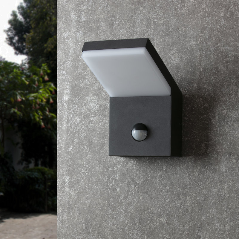 Wall Light Outdoor LED Wall Mount Lamp Wall Sconce Lighting with Motion Sensor Lantern Fixture, Grey