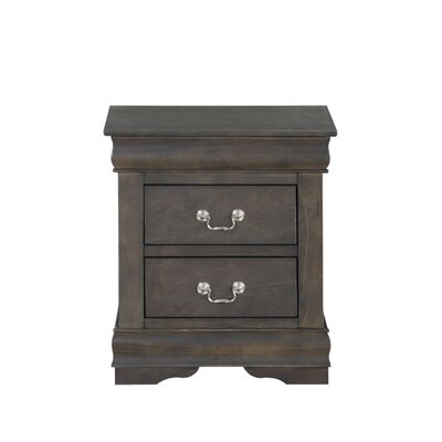 Modern Contemporary Home Bed Room Utility Night Stand Dark Gray Finish -  Canora Grey, F7F2FC8356194870B2CE9706B159BB67