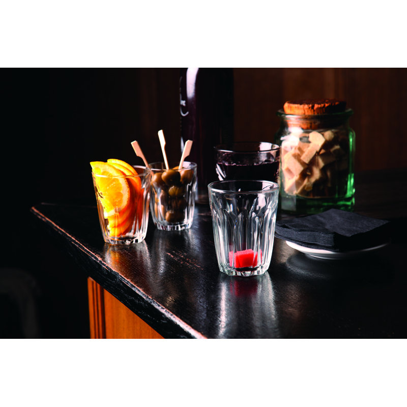Provence Clear Glass Tumbler Set, 4.37 oz, Set of 6