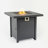 28-Inch Iron Square Propane Fire Pit Table
