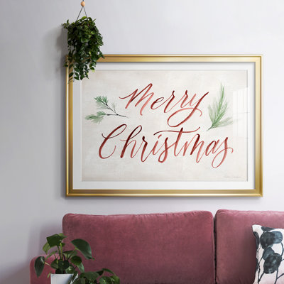 Merry Christmas, art textuel encadré sur papier