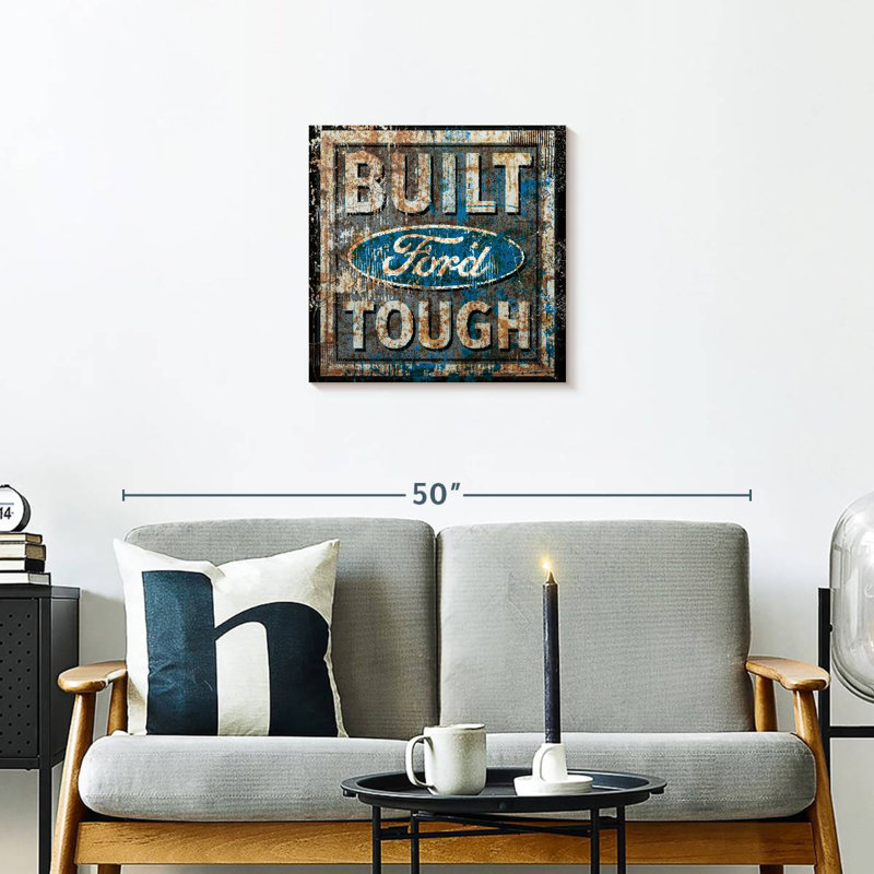 Khylige Old Ford Built Tough Wall Sign, 20" H x 20" W