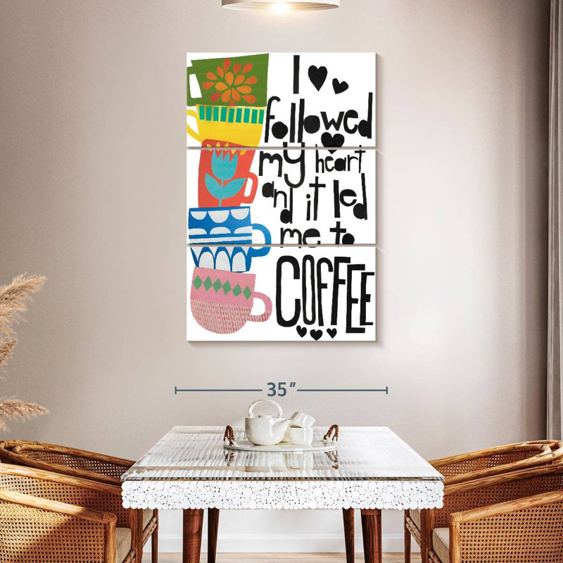 Tergel cœur et café, H 23 po x l 14 po