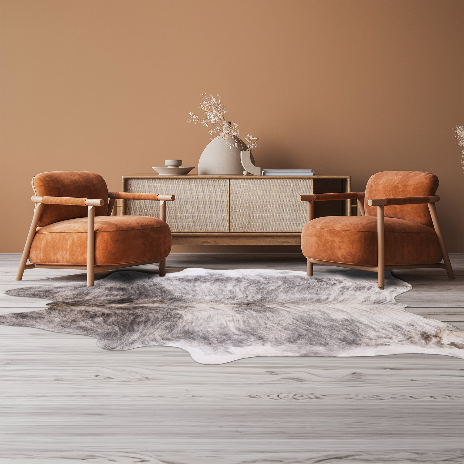 Foundry Select Custom Genuine Light Brindle Cowhide Rug - Wayfair Canada