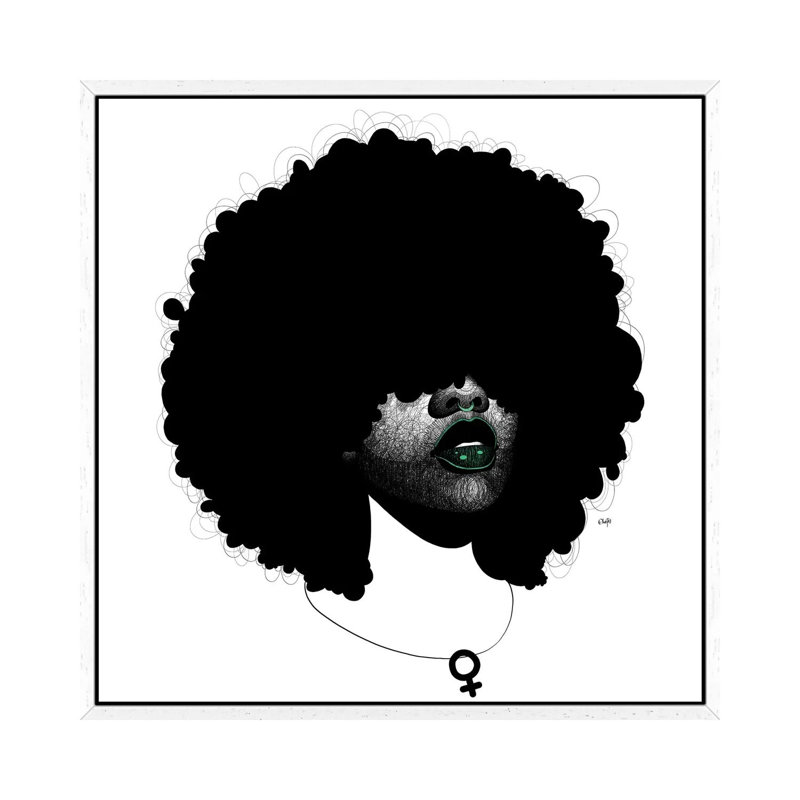 Atiena by Ohab TBJ - Print on Canvas, 93.98cm H x 93.98cm W x 3.81cm D, White Floater Framed