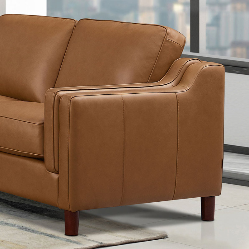 Bella Leather U-Shaped Sectional, Left Hand Facing