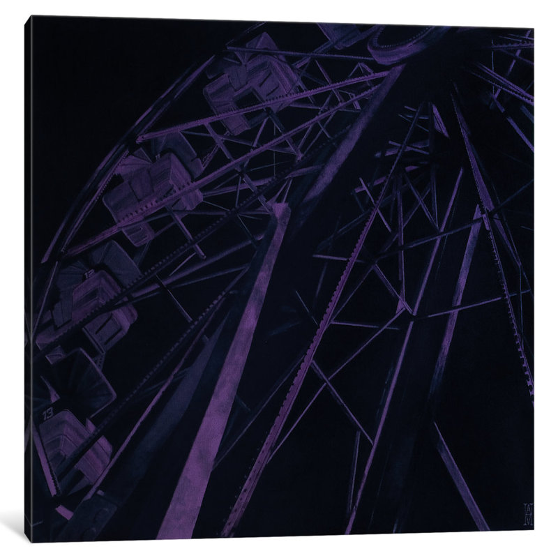 « fun forest night », impression sur toile tendue, H 12 po x l 12 po x P 0,75 po, Toile tendue, Pas de tapis