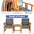 Baudin Acacia 2 - Person Patio Conversation Set with Cushions-2132641037