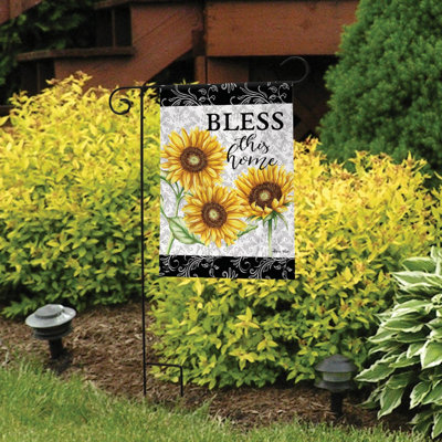Bless This Home Sunflowers Summer Garden Flag