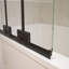 Porte de baignoire pliante sans cadre avec verre transparent L 33 1/2 po x H 59 po Nereus-110468956