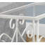 Table d'appoint, table d'appoint, table de bout, table de chevet, lampe, verre trempé transparent, métal blanc, traditionnel