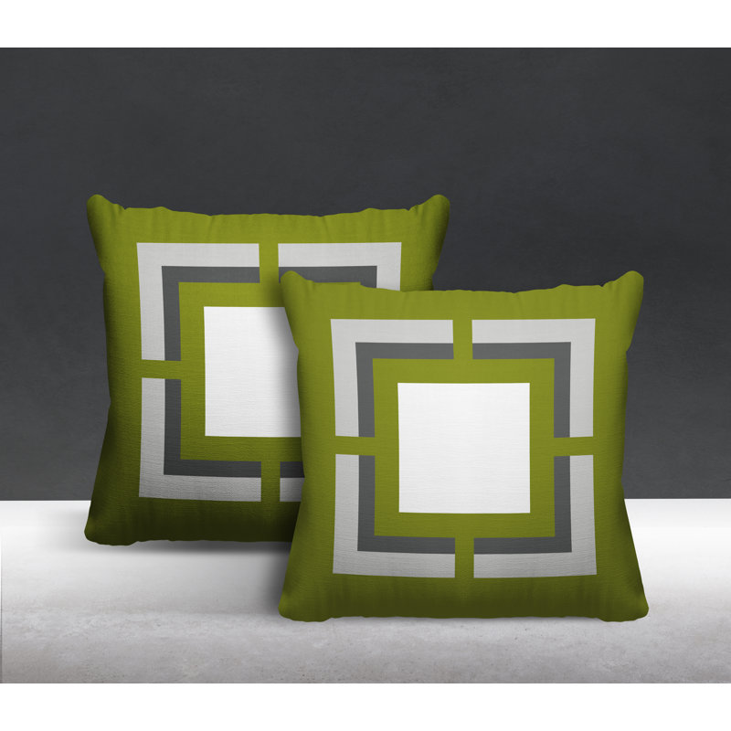  Coussin intérieur / extérieur, L 15 po x H 15 po, Chartreuse