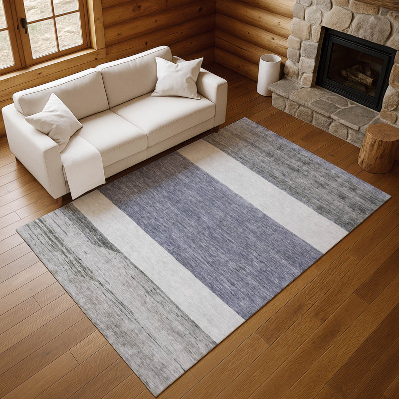 Premium Machine Washable Marasco AMF1624 Stripes Rug, Rectangle 9' x 12'