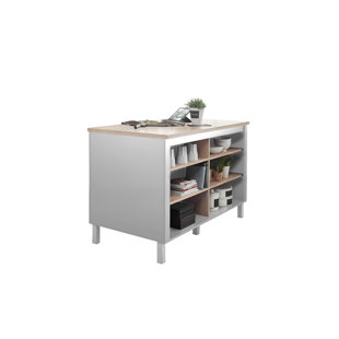 BBK Silver 85cmH x 138cmW x 75cmD Particleboard Ready-to-Assemble Standard Base Cabinet