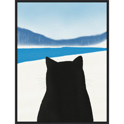«Cat Cat Portrait» par Irrizarry, reproduction d'art sur toile encadrée