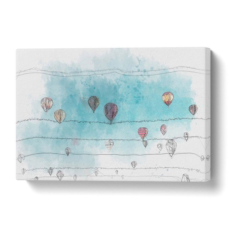 Going up in a Hot Air Balloon - Wrapped Canvas, 61 cm H x 91.4 cm W