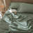 MooMee Flat Sheet 100% Washed Cotton Linen Like Textured Breathable Lightweight-107894584-107894587