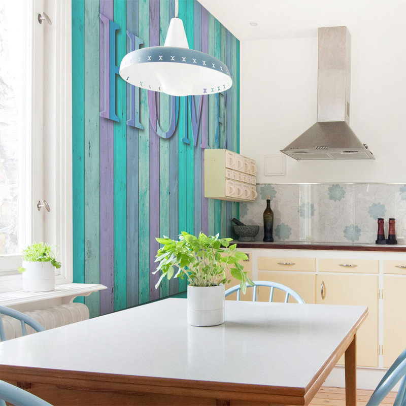 House 1.54m x 200cm Wallpaper, Pink, 350 cm x 270 cm