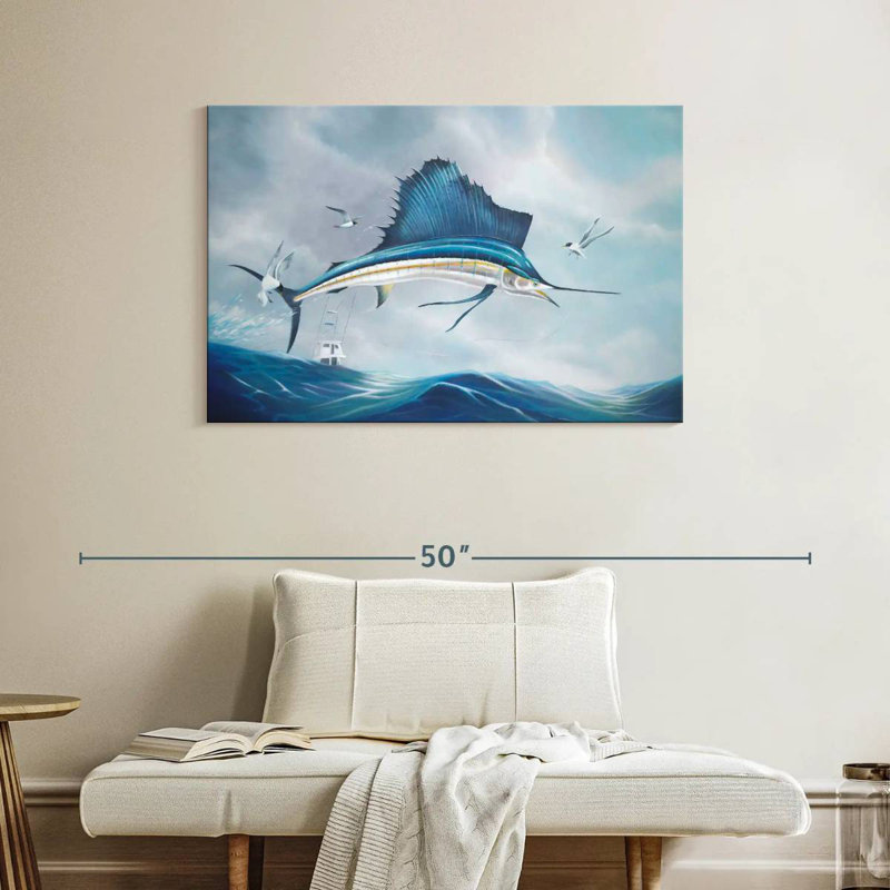 Brampt Blue Marlin, 26" H x 39" W