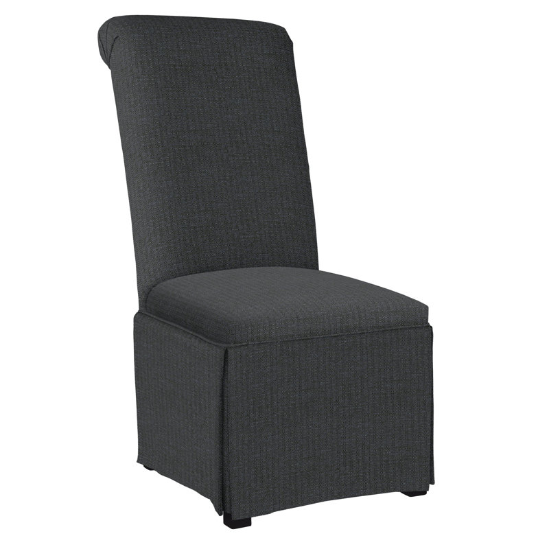 Susanna 20.25'' H Upholstered Side Chair, Aged Gray, Navy