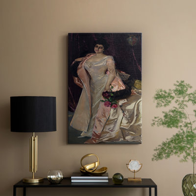 «Mercedes Mendeville, comtesse de San Félix», toile tendue par Joaquin Sorolla
