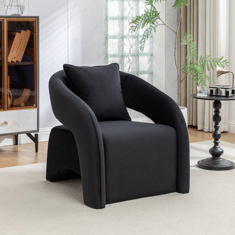 Hijinio Upholstered Armchair, Black