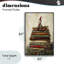 Bibliothèque de Noël Elf, giclée encadrée, design par Petal Prints Design-945143690-945143688