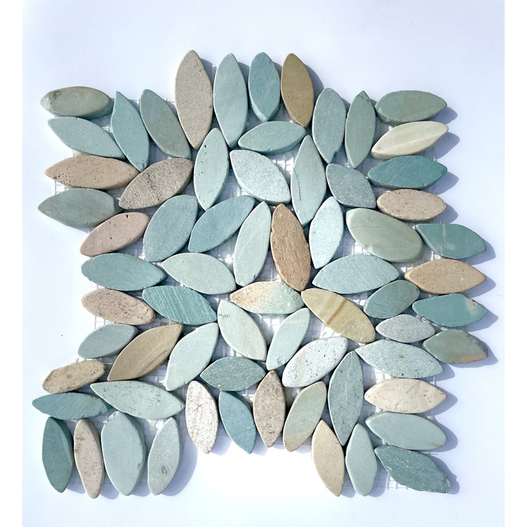 Random Sized Natural Stone Pebble Tile in Spring