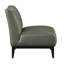 Chaise d'appoint rembourrée en cuir avec dossier vert et dossier en bois massif-1572801980