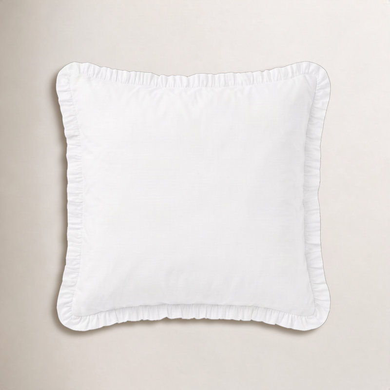 Classic Ruffle Sham, Euro, White