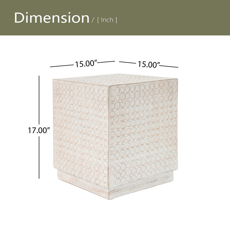 CUBE SIDE TABLE, Beige