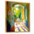 Toile avec cadre flottant or
