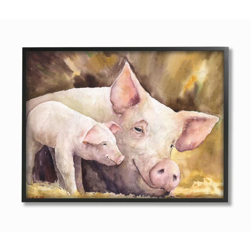 Décoration murale pour enfants Sikorski, H 24 po x l 30 po x P 1,5 po, Giclée encadrée noir minuit