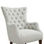 Fauteuil à oreilles capitonné Hannah