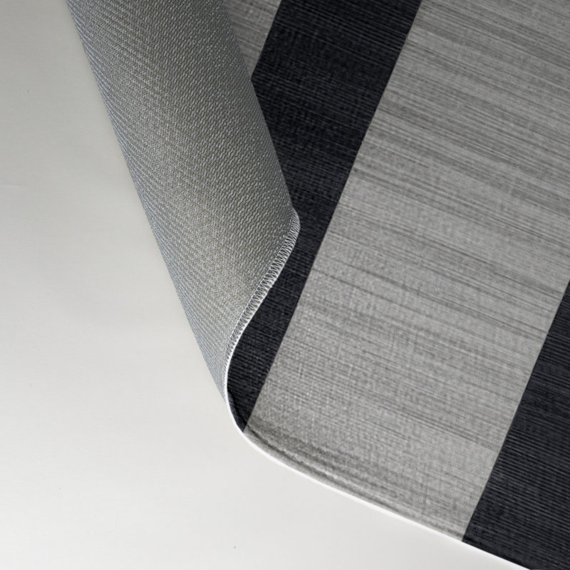 Tapis intérieur / extérieur gris HorizontalStripes, Rectangle 9 pi x 12 pi