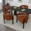 Fauteuil en tissu chenille avec dossier ouvert-796738175