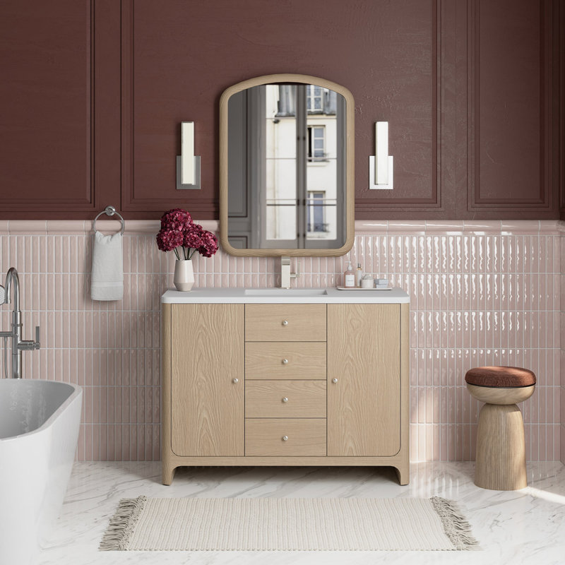 Gracyn 47.75'' W Single Bathroom Vanity Base, Coastal Driftwood